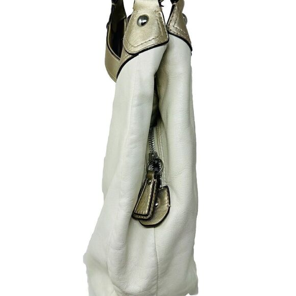 COACH Soho Buckle Gold Bone White Leather Hobo Shoulder Handbag - Picture 7 of 10